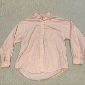 Lands' End women’s Light Pink Casual Button-Down Shirt